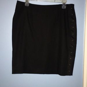 Black skirt with gold studs